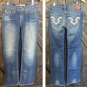 Big Star Stitched Low Rise Boot Cut Jeans - Size 26L NWT